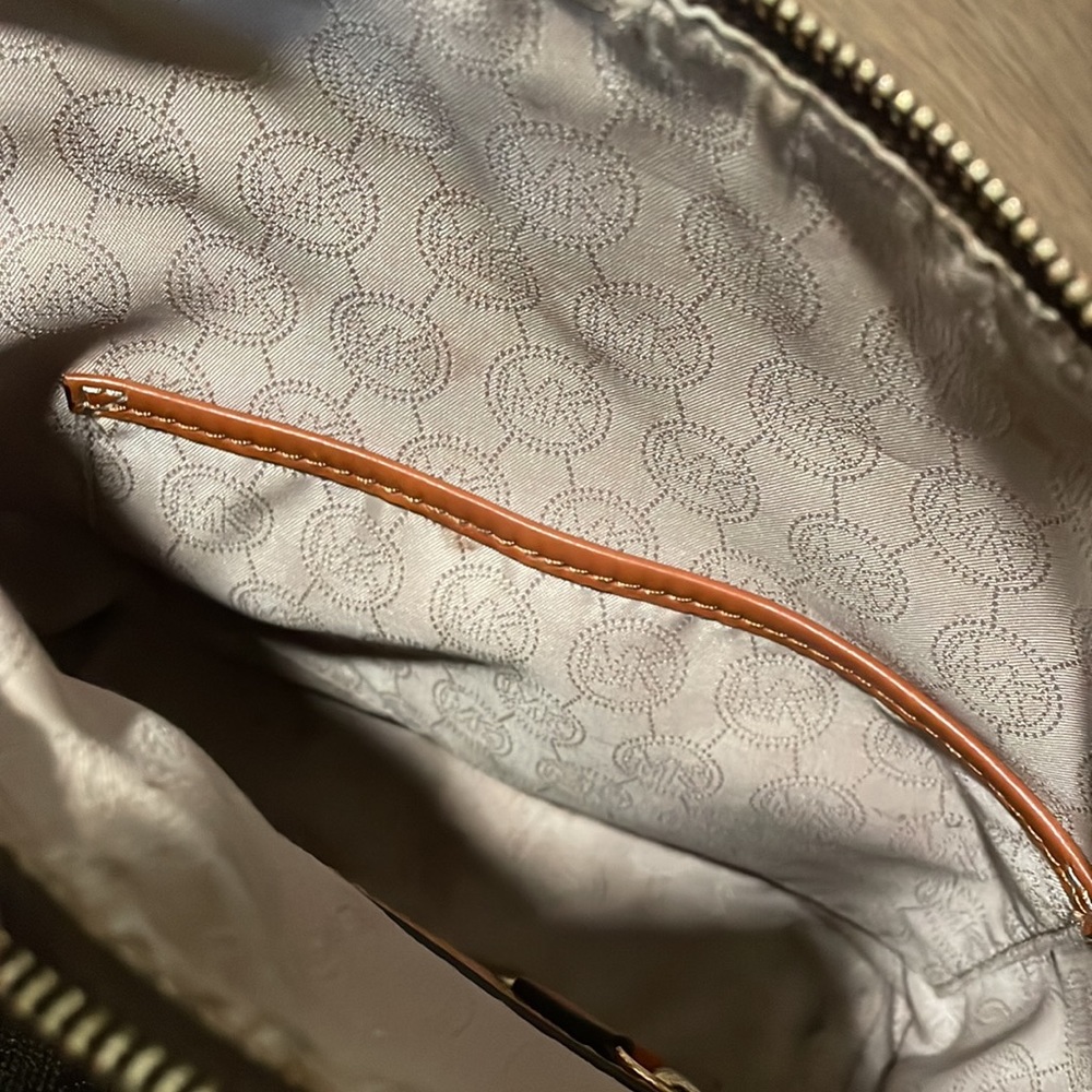 Michael Kors brown MK logo crossbody purse - Picture 8 of 9